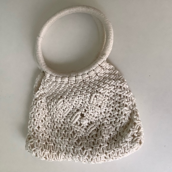 AUTHENTIC 1970s crochet macramé bag granny - Picture 3 of 7